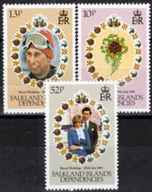 ZAYIX Falkland Islands Dependencies 1L59-1L61 MNH Royal Wedding 061223SM34M - £1.17 GBP