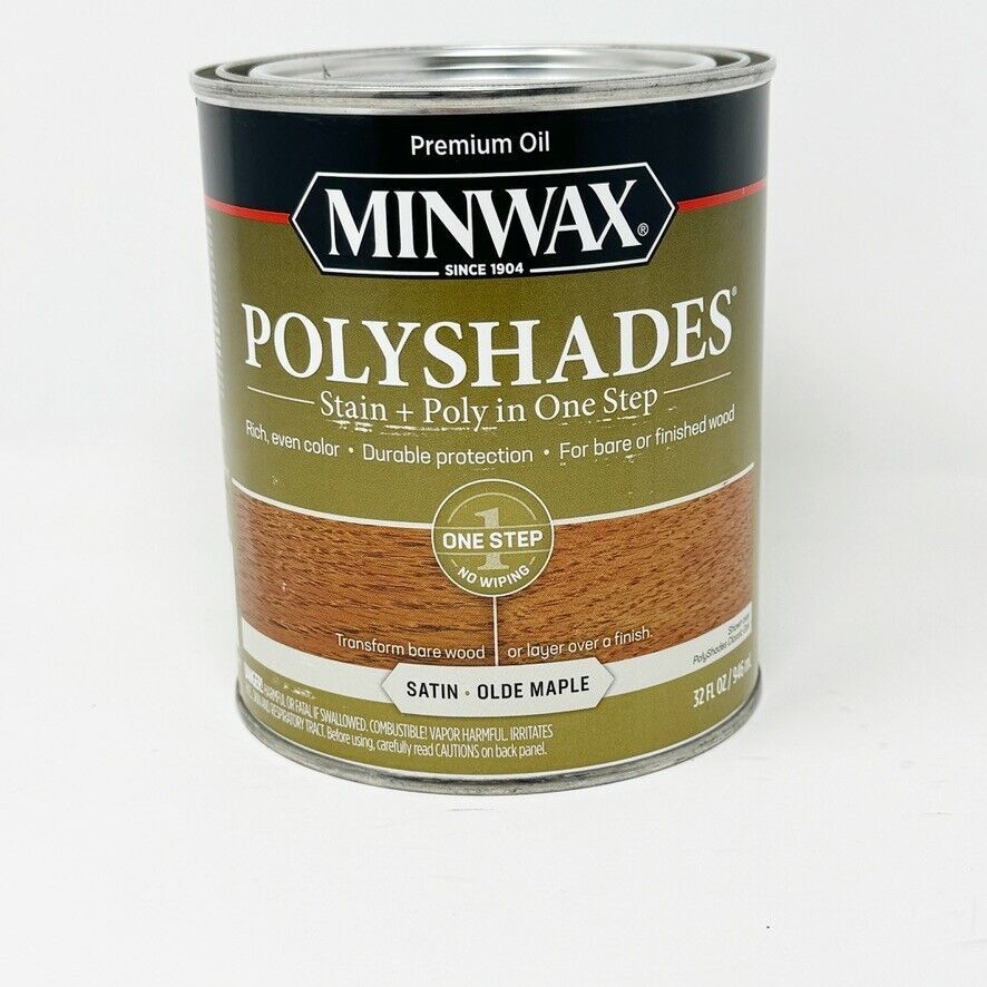Primary image for Minwax PolyShades OLDE MAPLE Satin Stain & Poly one step Finish 1 qt NEW
