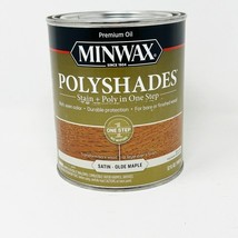 Minwax PolyShades OLDE MAPLE Satin Stain &amp; Poly one step Finish 1 qt NEW - £27.79 GBP