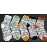 Five (5) Pair ~ Handcrafted ~ Mesh ~ Multicolored Floral ~ Crew Socks - $49.11 CAD