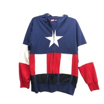 Marvel Captain America Full Zip Hoodie Size XXL 2EG 50 52 Red White Blue Hood - £24.19 GBP
