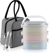 Leak-proof Lunch Box Containers Insulated Lunch Bag Fork Spoon - £46.39 GBP