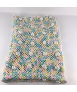 Handmade Baby Blanket Afghan Nursery Child Bedding Throw Pastel Vintage - $101.48 CAD