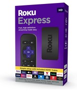 Roku Express HD Streaming Media Player with High Speed HDMI Cable - Black - £21.86 GBP
