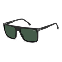 Carrera Mens Square Sunglasses C1048 003 Matte Black / Green Polarized Lens 58mm - $72.27