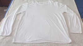Vince Long Sleeve White 100% Cotton T-Shirt Size XL NWOT - $589.93 MXN