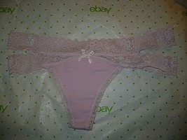 Rue 21 Women&#39;s Thong Panties X-LARGE Strappy Lavender Lace &amp; Cotton Thong - £7.82 GBP