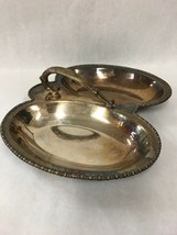 Vintage Silverplate,Divided Handled Serving Tray Platter Dish 13 by 10 - $24.25