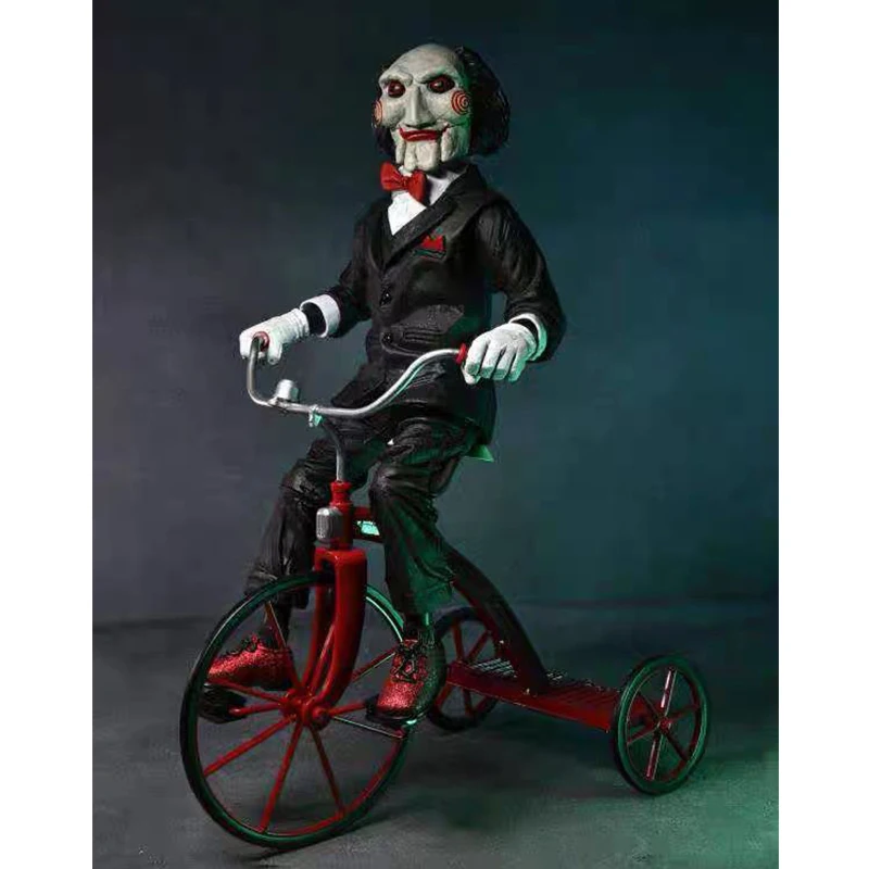 Original NECA SAW Billy the Puppet on With Tricycle Action Figure Model Toys - £204.28 GBP+