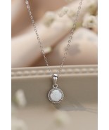 Opal Round Pendant Chain Necklace - $79.95