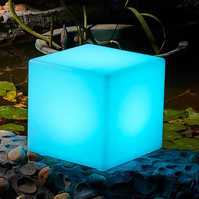 PE Plastic LED Cube Light RGB Wireless Hotel Decoration LED niture Waterproof Ga - £154.84 GBP