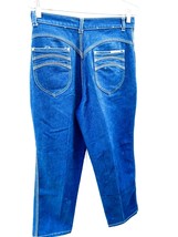 NEW VINTAGE GITANO WOMENS HIGH WAIST STRAIGHT JEANS 12 Short RUN MUCH SM... - $78.29