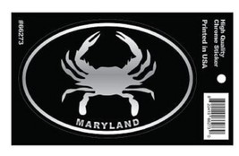 Maryland with Crab Chrome Car Decal - $9.56 CAD
