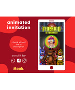 Five Nights at Freddy&#39;s Video Invitation Animated Digital Birthday - $13.00