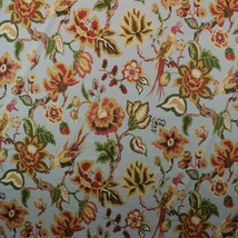 Duralee Cavendish Blue Bird Floral Cotton Chintz Designer Fabric By Yard 54&quot;W - £11.39 GBP