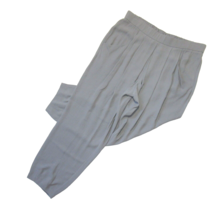 NWT Eileen Fisher Slouchy Ankle in Pewter Silk Georgette Pleated Crop Pants M - $100.00