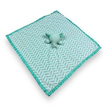 Cloud Island Green White Elephant Security Baby Blanket Lovey Satin Trim 29&quot; - £18.55 GBP