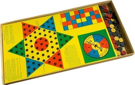 VINTAGE 1955 BOARD MILTON BRADLEY JUNIOR COMBINATION GAMES 18 - £23.91 GBP