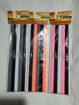 New 3 AVIA Slim Running 5CT Headbands Black Pink Gray Athletic Workout 15 Total - £10.49 GBP