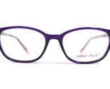Miraflex Kinder Brille Rahmen Es001 C.62 Lila Rund Cat Eye 48-17-1351 - £40.34 GBP