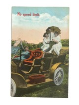  Antique Postcard Women Convertible Car No Speed Limit Series No. 974 Lo... - $7.65