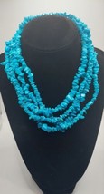 JEWELRY TWO Turquoise Necklaces Vintage Hawaian Shell No Clasp 16&quot; - £15.55 GBP