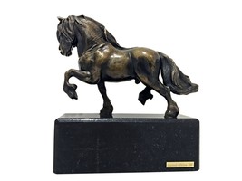 Fresian Horse (fifth kind), horse marble statue, limited edition, ArtDog - $2,125.00