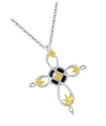 Angel Wings Cross Necklace/Sword Dagger Necklace925 - £95.14 GBP