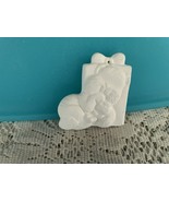 O4 - Sleeping Bear w\Present Ornament Ceramic Bisque Ready to Paint You ... - $3.50