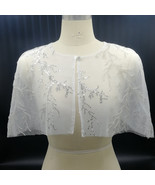 White Lace Wedding Cover White Short Lace Bridal Boleros Cover ups,one b... - $62.78 CAD