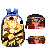 WM Naruto Backpack Lunch Box Pencil Case Outdoor School Package  - $75.21 CAD