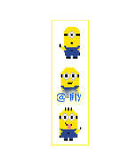MINIONSDESPICABLEME Grosgrain Ribbon Counted Cross Stitch Pattern Chart ... - £3.08 GBP
