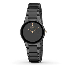 Citizen Ladies GA1055-57F Eco-Drive Axiom Black Ion Stainless Steel Watch $275 - £97.31 GBP