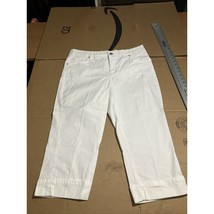 Bandolino Mandie White Capri Pants Sz 12, Denim Capri Jeans, Summer White Capris - £7.65 GBP