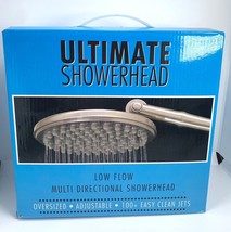 Ultimate Showerhead Adjustable Oversize Low Flow Easy Clean Jets Chrome - £13.08 GBP
