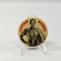 Vintage 1941 Adventures Of Captain Marvel Button Pin Featuring Tom Tyler - £118.58 GBP