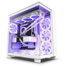 NZXT - H9 Flow ATX Mid-Tower Case with Dual Chamber - White - $251.99