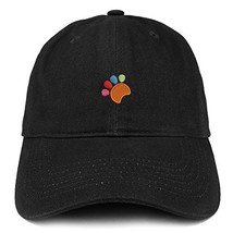 Trendy Apparel Shop Colorful Dog Paw Embroidered Brushed Cotton Dad Hat Ball Cap - £14.64 GBP