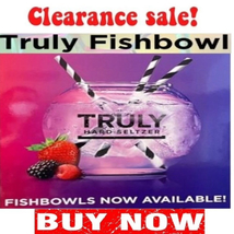 ??TRULY Hard Seltzer FISHBOWL CUP Designer EMPTY CUP???BUY NOW!?⬇️? - £15.05 GBP