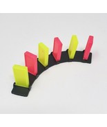 VINTAGE PRESSMAN DOMINO RALLY DOMINOES PINK &amp; YELLOW CURVED TRACK PIECES... - £8.96 GBP