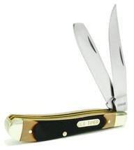 Schrade Old Timer 94OT Gunstock Trapper Folding Pocket Knife Clip Spey Point Bla - $22.80