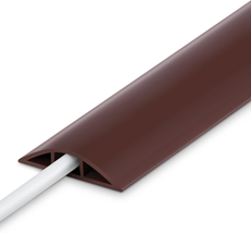 Floor Cable Cover 8FT Brown, Low Profile Wire Cover for Floor, Extension Cord Co - £20.89 GBP