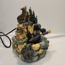 Musical Animated Wolf Pack Water Fountain  Born Free Forest animals move... - $29.65