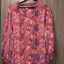 Carolina Belle Montreal Red Floral Plus Size Blouse 3XL - £11.78 GBP