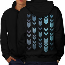Arrow Cool Design Fashion Sweatshirt Hoody Shape Art Men Hoodie Back - £16.53 GBP