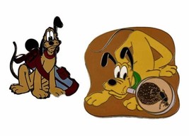 Disney Pluto 2001 Golf Caddy And 2010 Pluto With Dung Beetle Collector Pins - £26.99 GBP