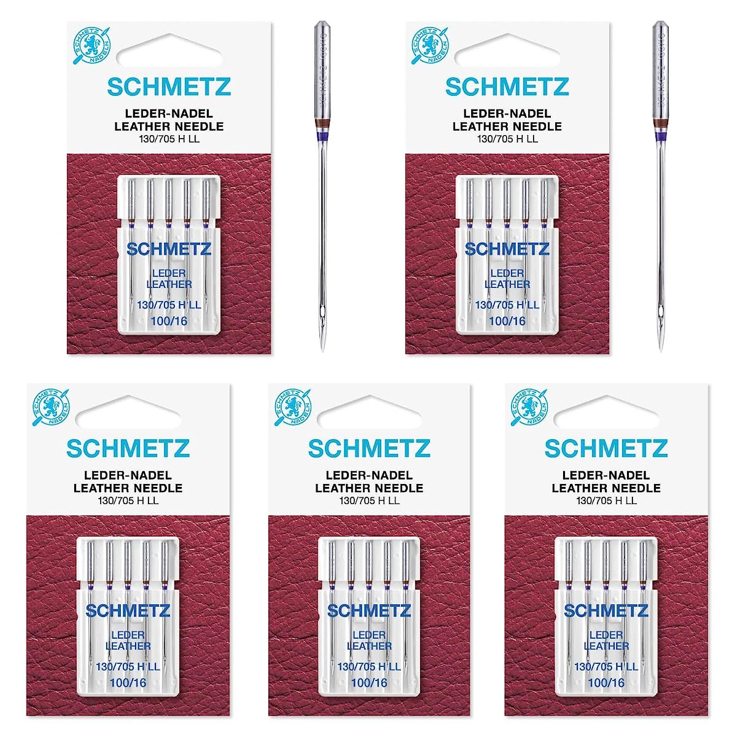 25 Schmetz Leather Sewing Machine Needles 130/705H LL 15x2NTW Size 100/16 - $31.99