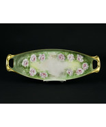 Paroutaud Freres Limoges Tea Rose Vanity Tray, Antique Celery Dish 14.75... - £102.22 GBP