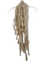 Shihreen Fringe Braided Infinity Knit Scarf Cream Boho Y2K Cyberpunk Funky Arty - £47.02 GBP