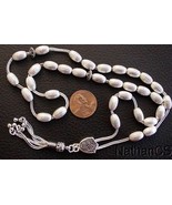 Griechische Komboloi, gewellte Perlen aus massivem Sterlingsilber, 1+ Fe... - $356.84